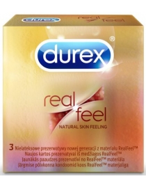 Prezervatyvai Durex Real Feel 3 vnt. dėžutė